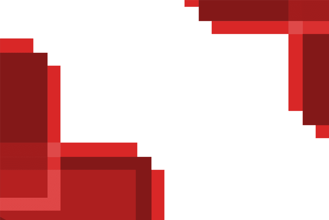 Abstract Red Geometric Frame on Transparent Background