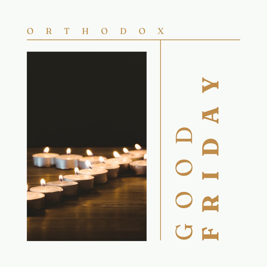 Orthodox Good Friday Candles Cross