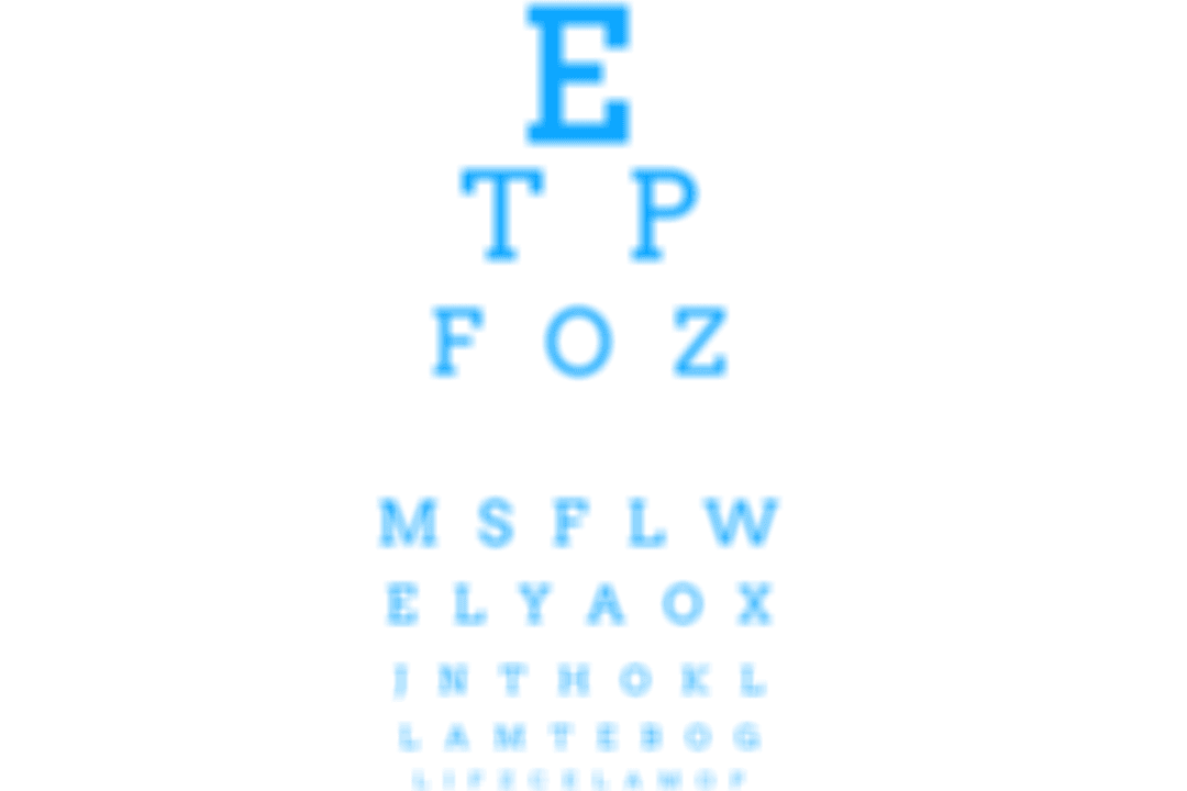Blue Ophthalmologist Eye Chart Transparent Background for Sight Testing