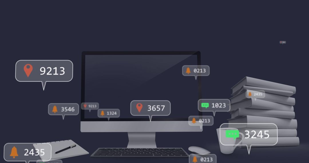 Digital Analytics Display with Social Media Feedback Counters