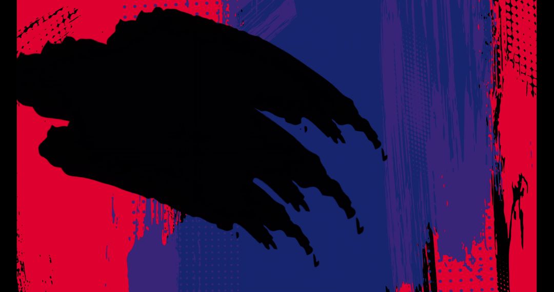 Abstract Bold Color Splash with Dynamic Brush Strokes