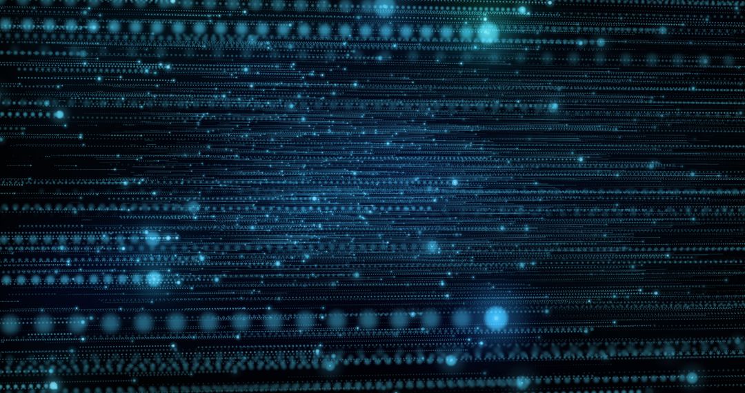 Dynamic Digital Interface with Blue Circles and Lines