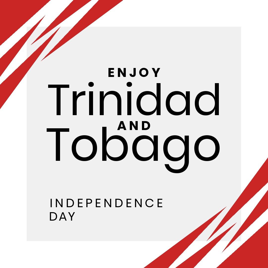 Celebrate Trinidad and Tobago Independence Day Text Post with Scribbled Border - Download Free Stock Templates Pikwizard.com