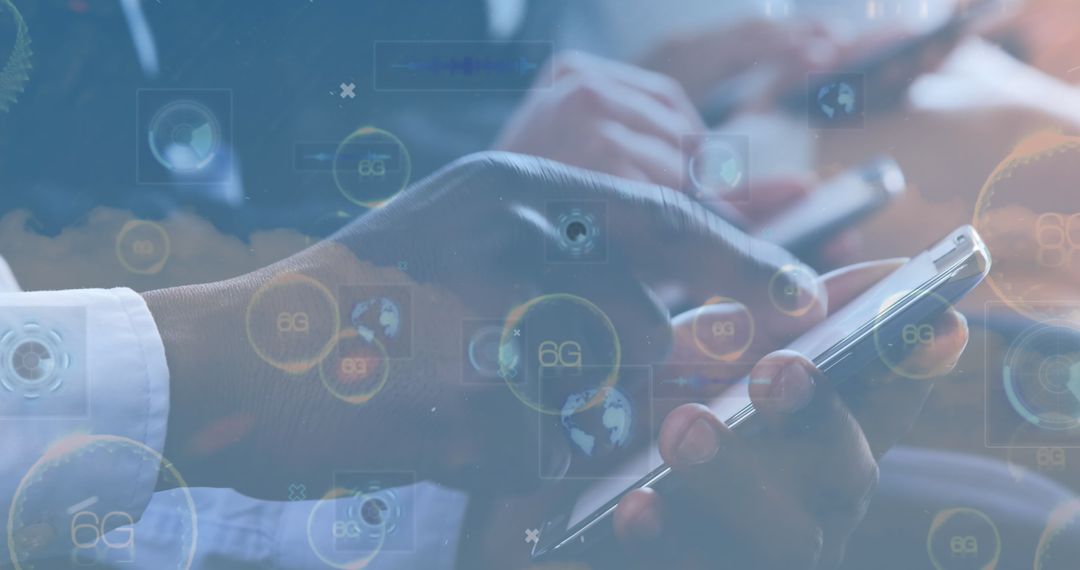 Future Technology with Businesspeople Using Mobile Devices