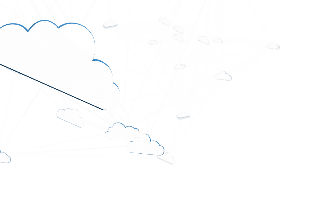 Cloud Communication and Network Links on Transparent Background