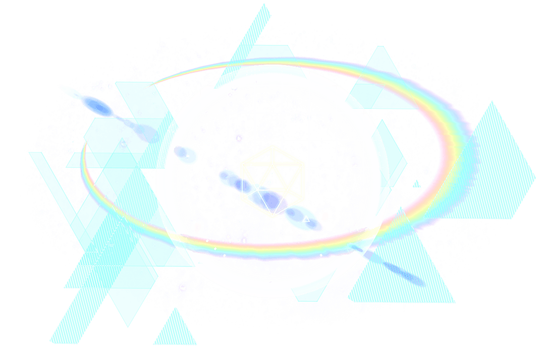 Digital Geometry Adventure on Transparent Background