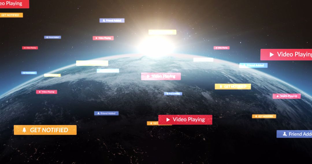 Visualizing Global Impact of Social Media with Speech Bubbles