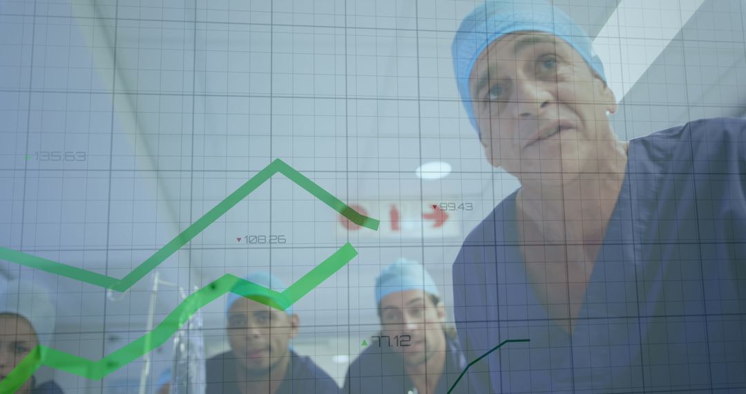 Surgeons Analyzing Medical Data in Emergency Healthcare Setting