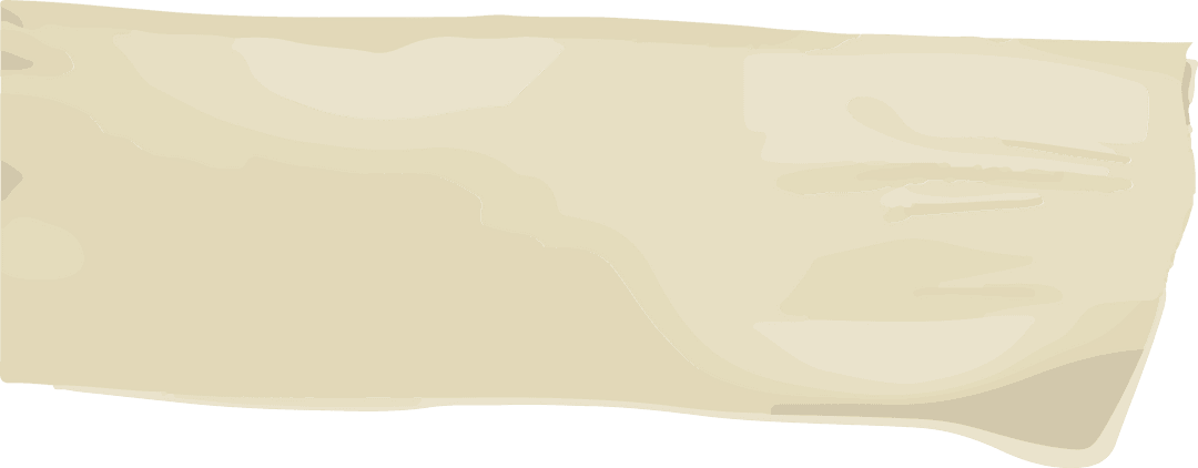 Transparent Vintage Parchment Ribbon Banner on Transparent Back