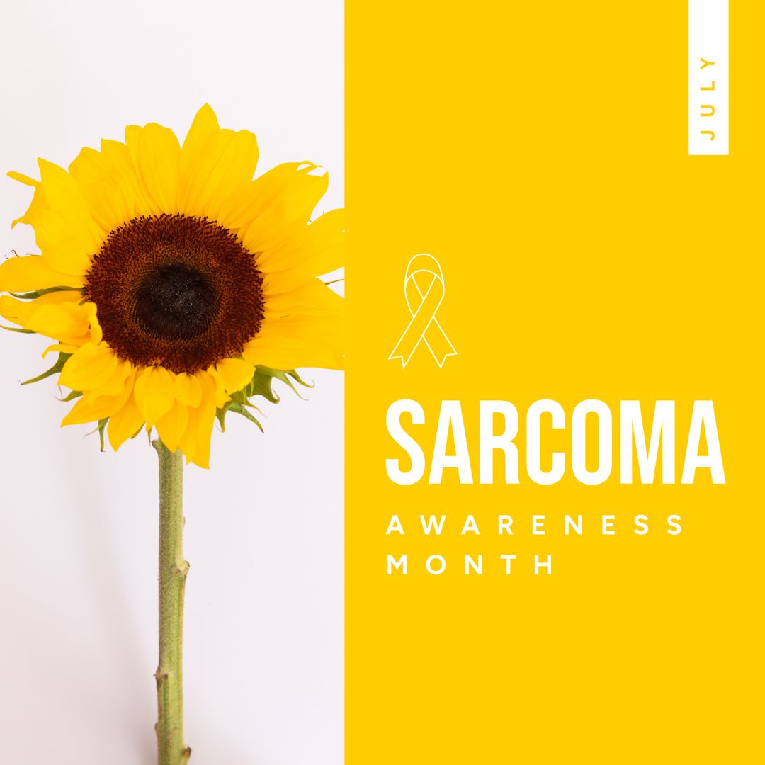 Sarcoma Awareness Month Symbol with Vivid Sunflower