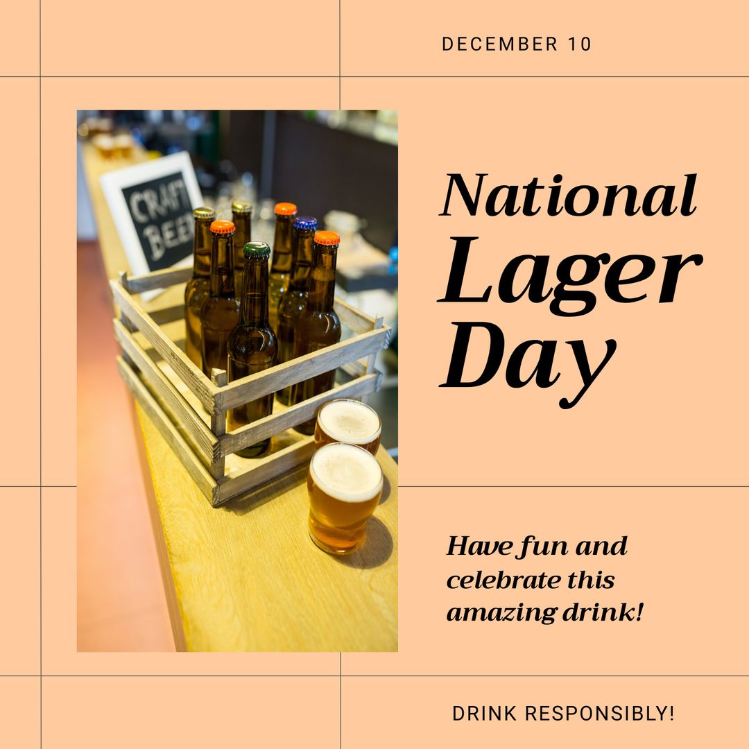 National Lager Day Celebration with Craft Beer Display - Download Free Stock Templates Pikwizard.com