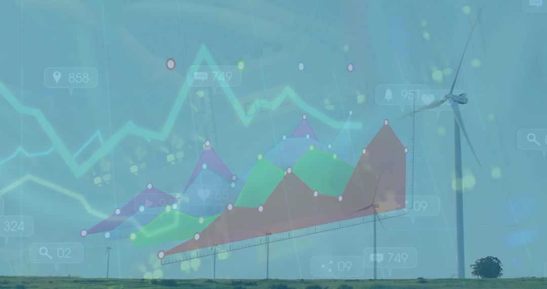 Sustainable Energy Concepts with Data Overlay and Wind Turbines
