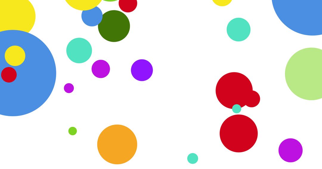 Vivid Colorful Dots on White Background