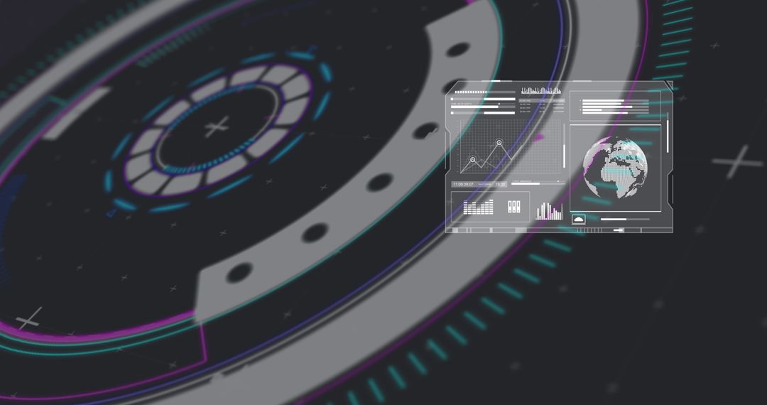 Digital Interface Screens with Data Processing Over Circular Scanner