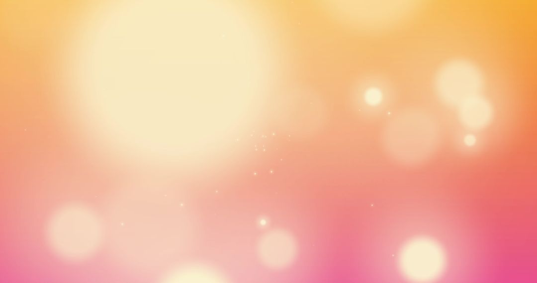 Twinkling Light Orbs on Gradient Orange Background