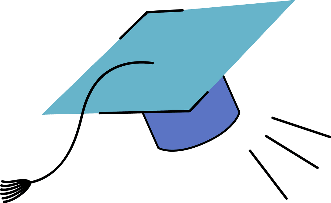 Transparent Mortarboard Cap Icon Symbolizing Academic Success