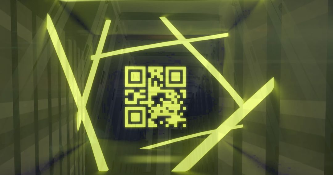 Neon QR Code in Data Processing Environment