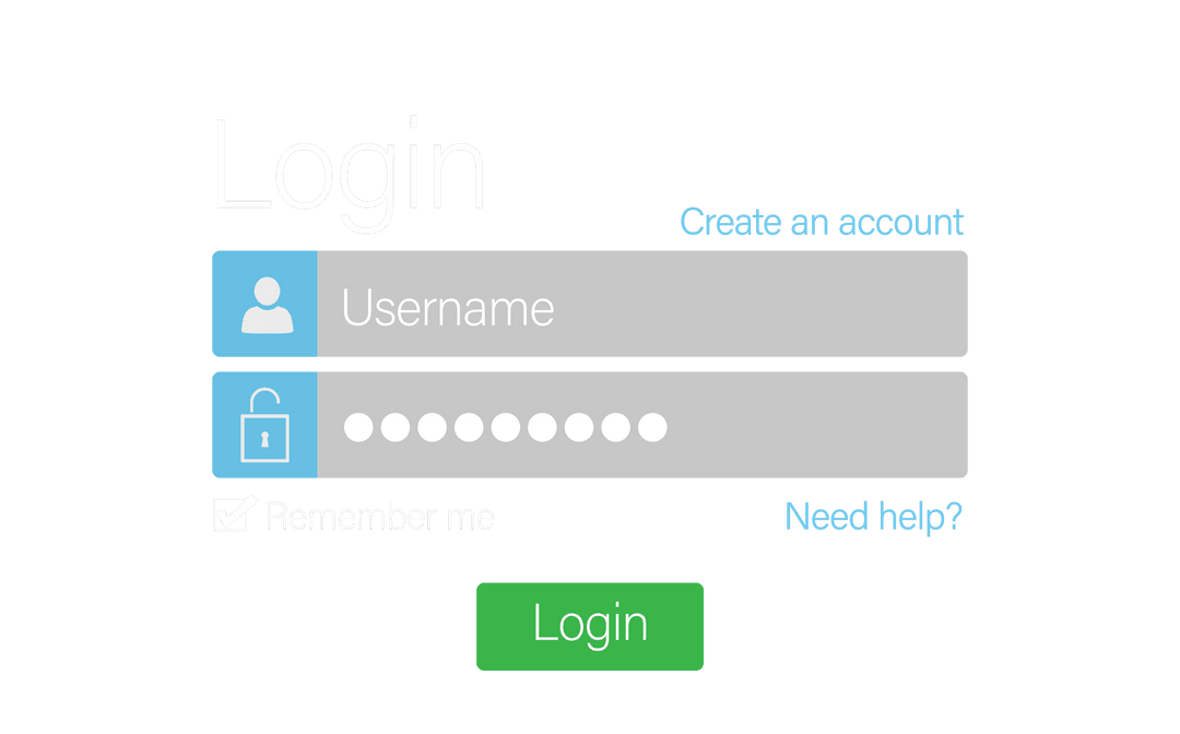 Digital Login Interface on Transparent Background Vector - Download Free Stock Images Pikwizard.com