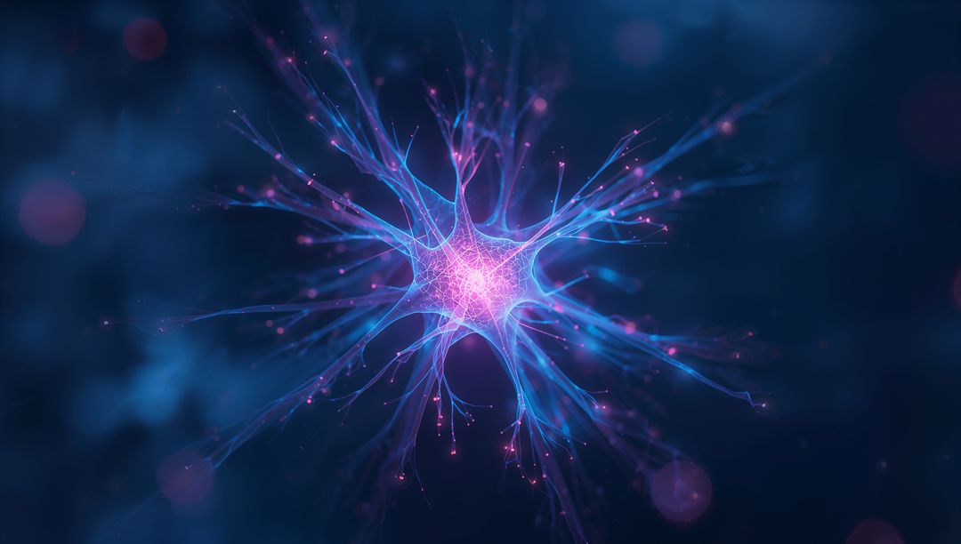 Futuristic Neuron Representation in Digital Biotech Art