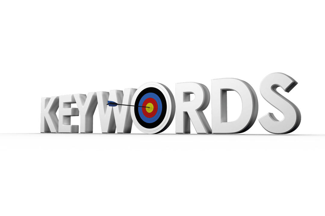 Digital Transparent Keywords Text with Arrow and Target - Download Free Stock Images Pikwizard.com
