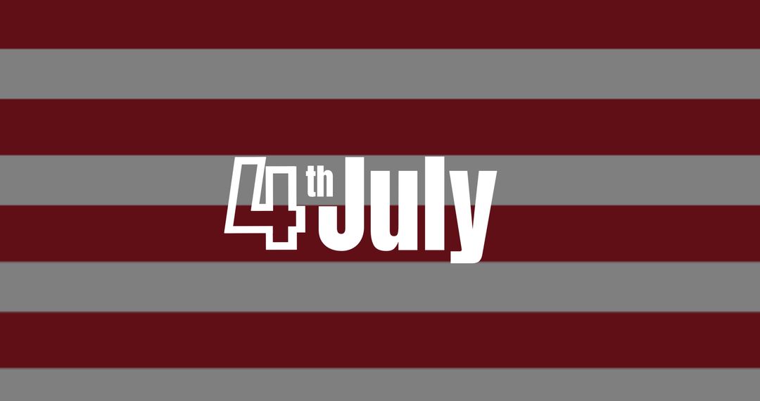 Digitally Generated 4th July Text on American Flag Colors