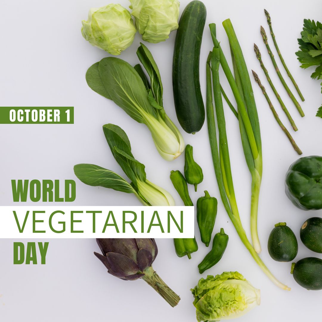 Celebrating World Vegetarian Day with Fresh Green Vegetables