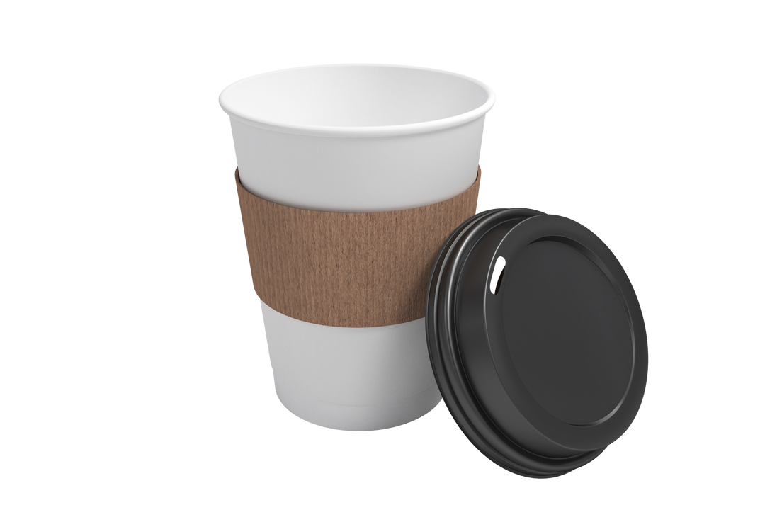 Transparent Background Illustration of Takeaway Coffee Cup with Lid and Sleeve - Download Free Stock Images Pikwizard.com