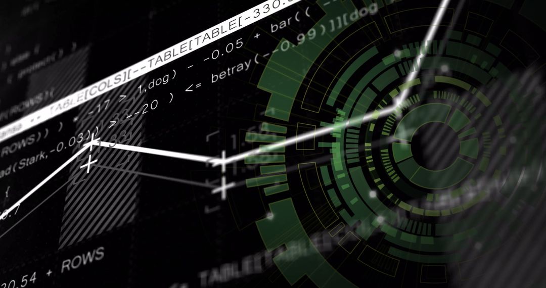 Futuristic Data Analytics Dashboard with HUD Visual