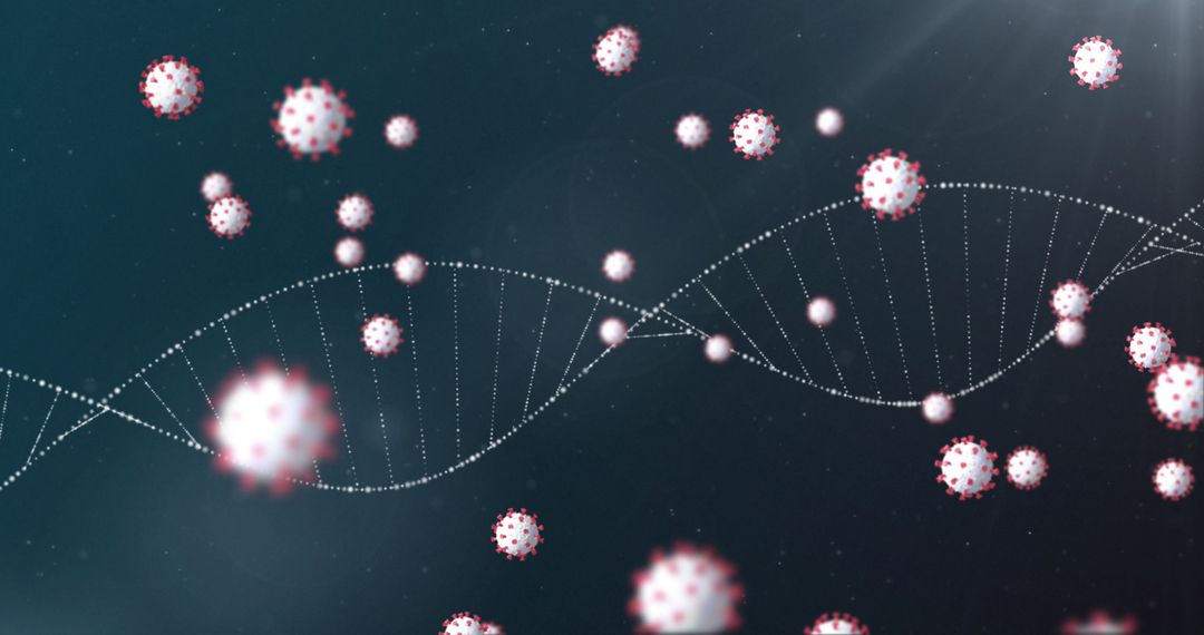 Digital Visualization of Coronavirus Cells and DNA Structure