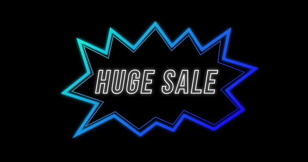 Retro Eighties Style Huge Sale Neon Advertisement - Free Images, Stock Photos and Pictures on Pikwizard.com