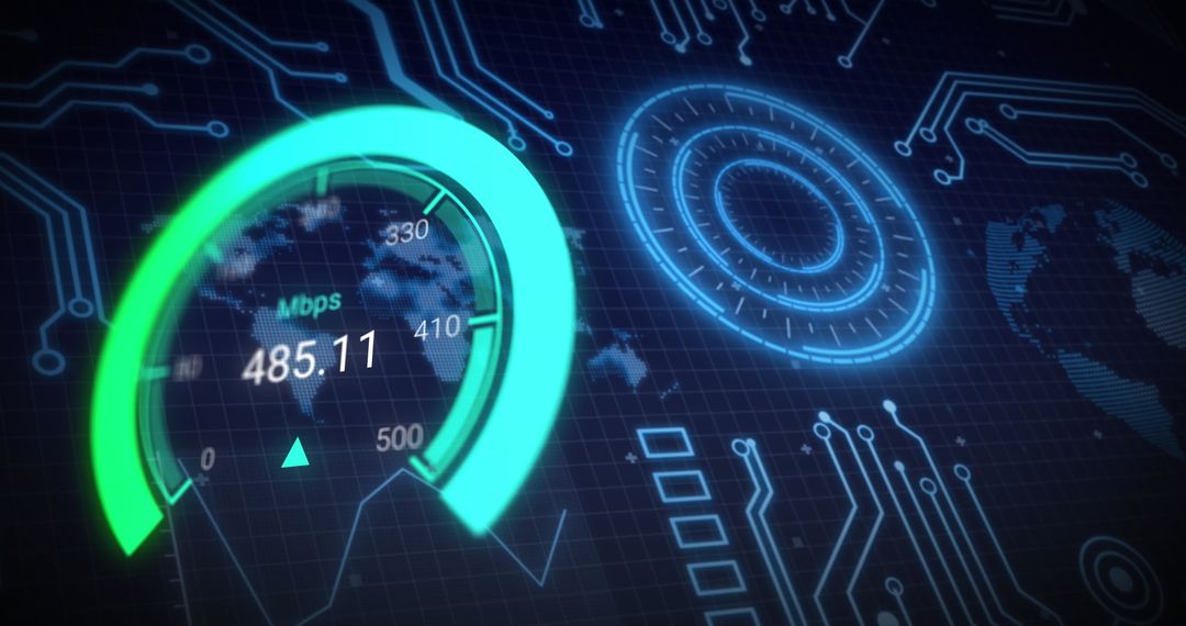Digital Data Speed Analysis in High-Tech Interface - Free Images, Stock Photos and Pictures on Pikwizard.com