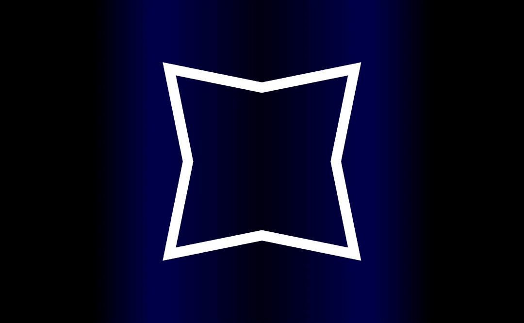 Elegant Golden Square Frame on Transparent Dark Background