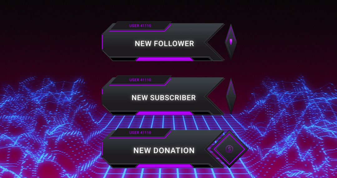 Futuristic Digital Alerts for Streaming Platforms