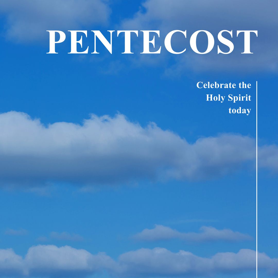 Pentecost Celebration Amid Serene Blue Sky and Clouds - Download Free Stock Templates Pikwizard.com