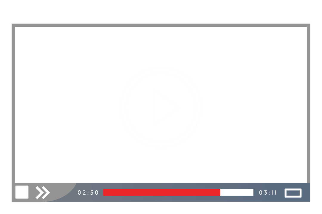 Play Icon on Transparent Video Streaming Interface