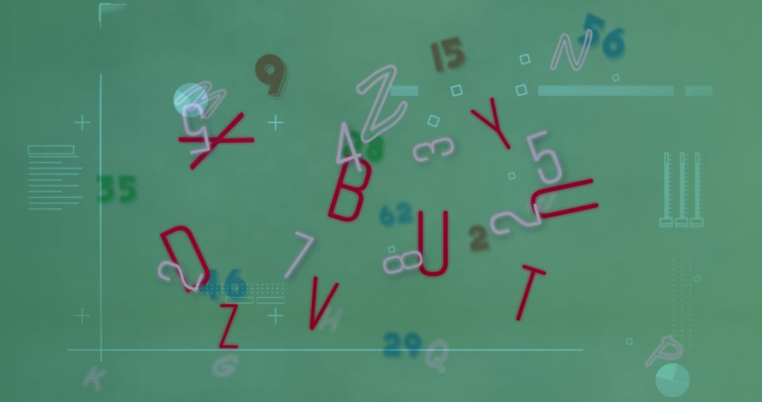 Futuristic Data Visualization with Floating Characters