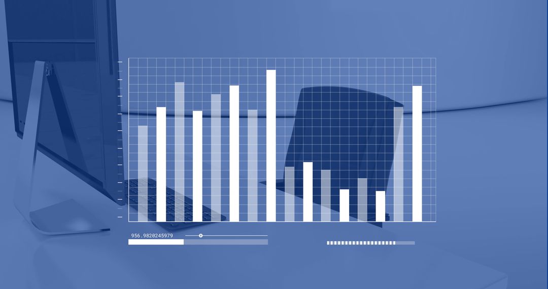 Digital Data Processing Graph Overlay on Office Desk - Free Images, Stock Photos and Pictures on Pikwizard.com