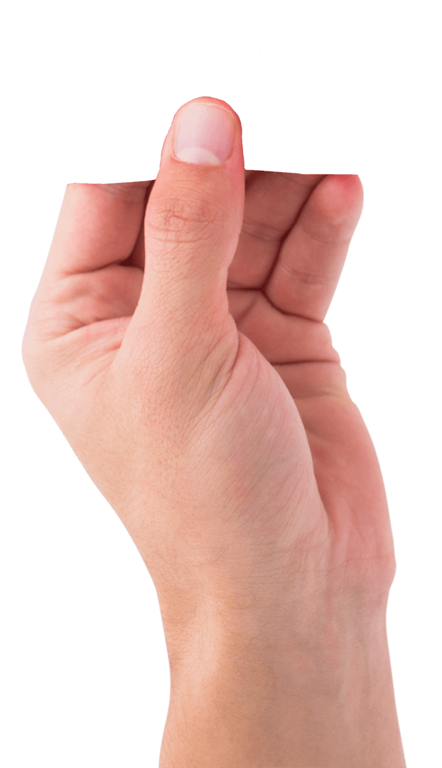 Transparent Hand Holding Invisible Item Light Background