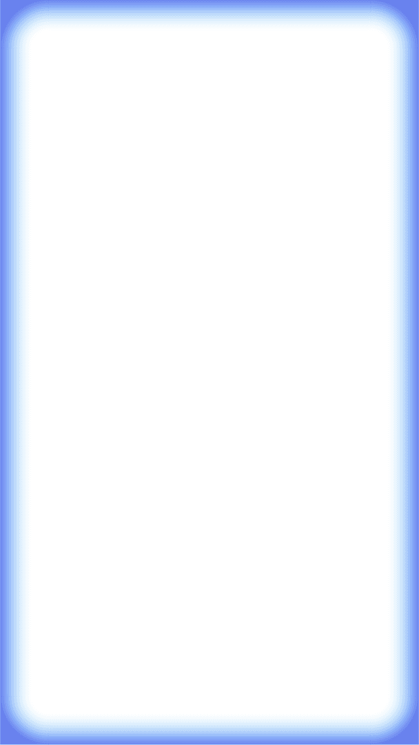 Glowing Neon Blue Rounded Rectangle Frame on Transparent Background