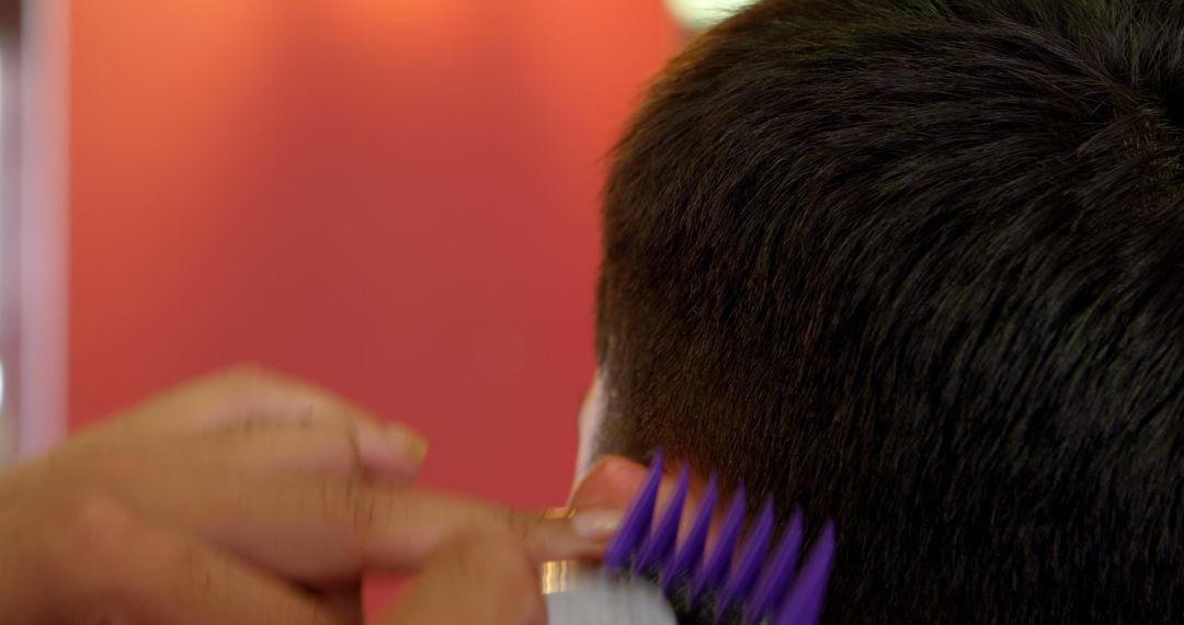 Close-Up of Haircut with Electric Razor in Barber Shop - Free Images, Stock Photos and Pictures on Pikwizard.com