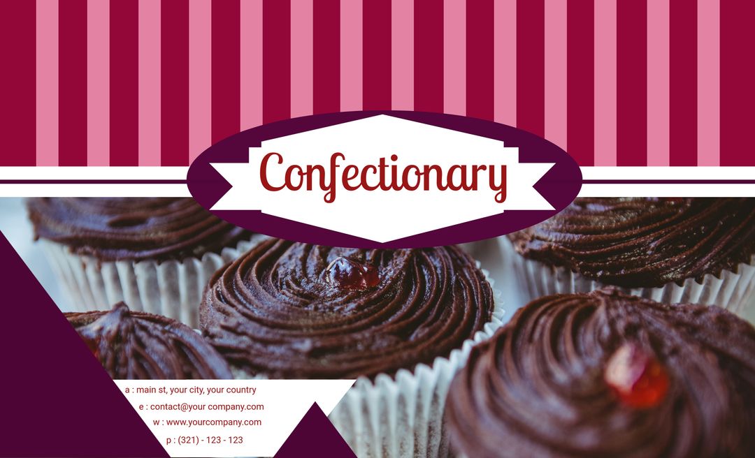 Chocolate Cupcakes and Confectionery Banner Design