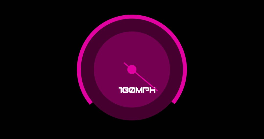 Stylized Speedometer Display with 160 MPH Indicator