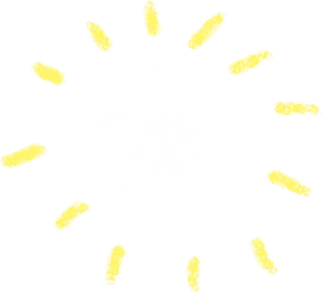 Chalkboard Art Showing Shining Star Transparent Graphic