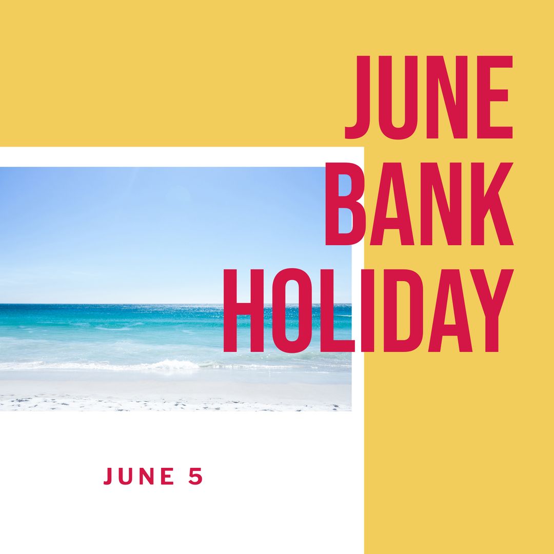 June Bank Holiday Beach Scenery with Clear Blue Sky