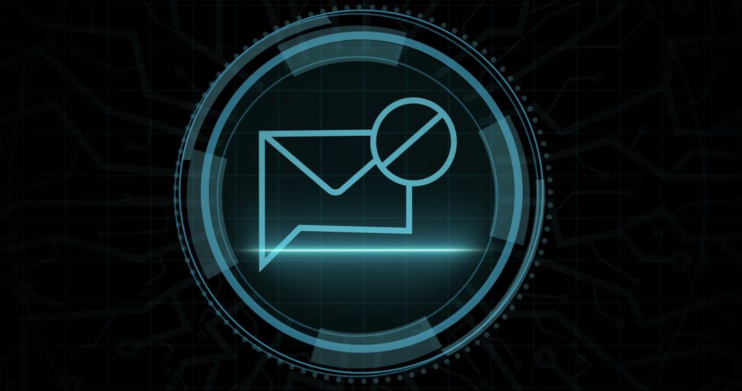 Online Security Email Icon with Digital Interface Touch