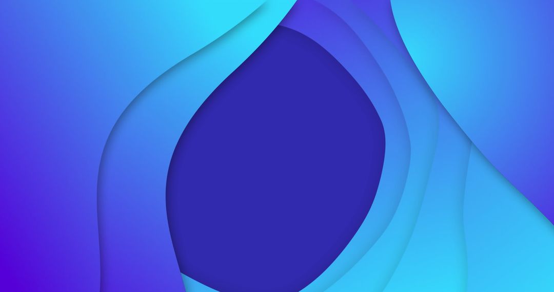 Vibrant Blue Abstract Shapes with Dynamic Layers