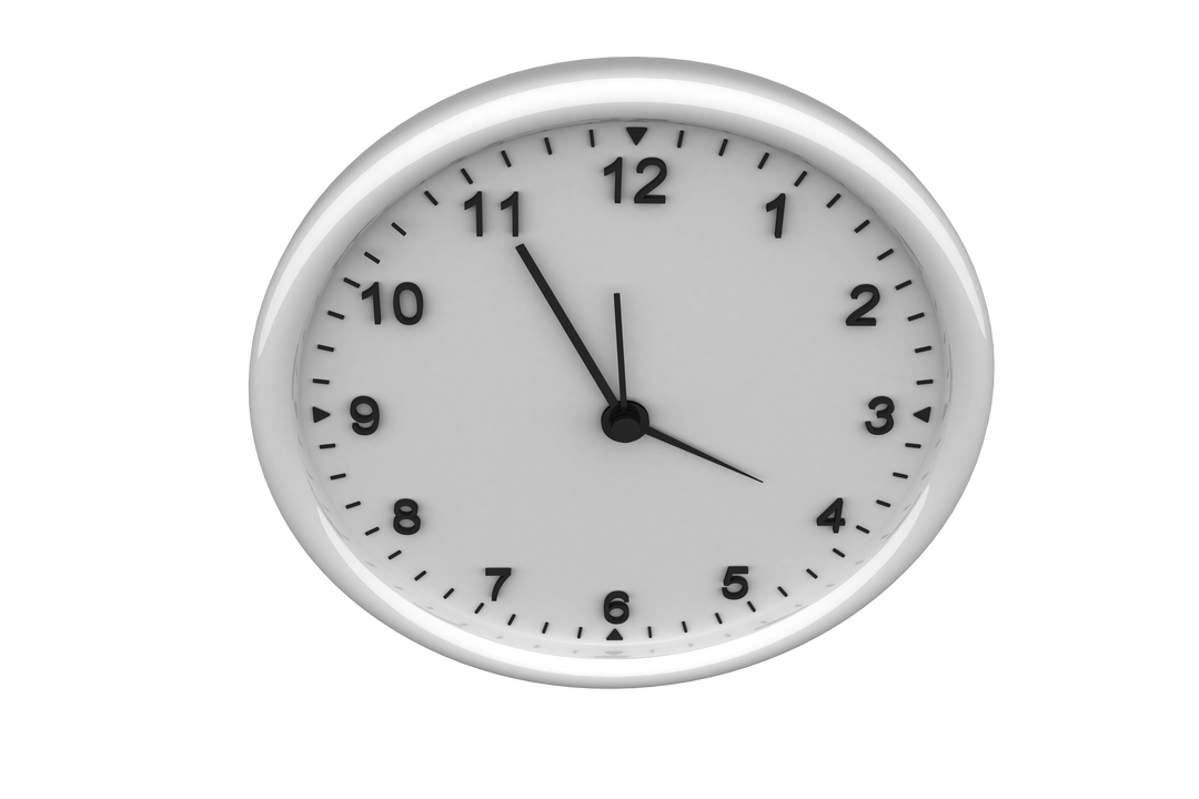 Minimalist White Wall Clock on Transparent Background - Download Free Stock Images Pikwizard.com