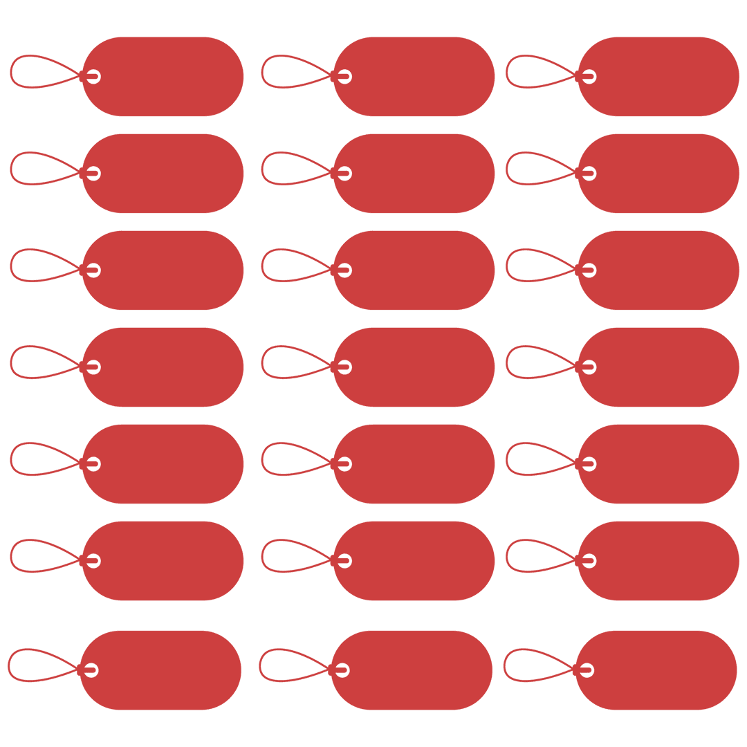Rows of Red Tags Seamless Transparent Background