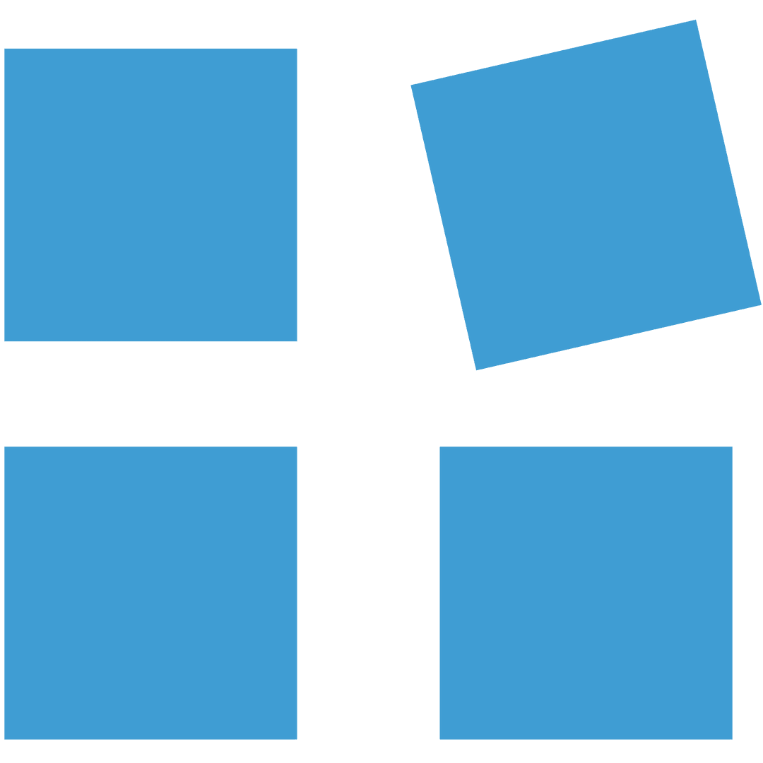 Abstract Blue Squares on Transparent Background Illustration