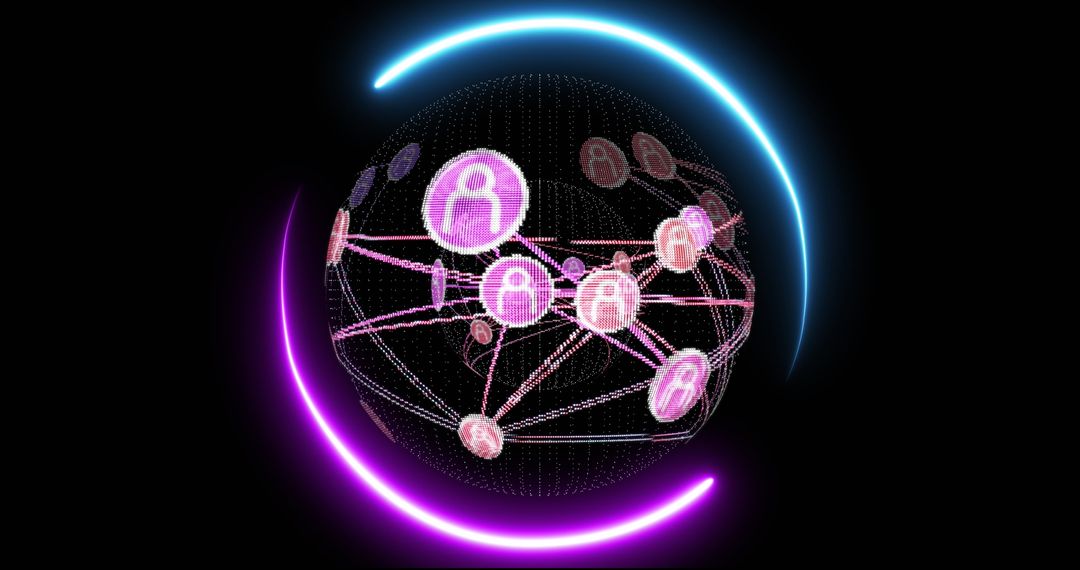 Digital Globe with Social Media Icons Symbolizing Global Connectivity